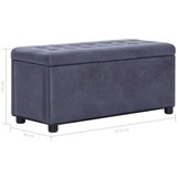  Tabure s prostorom za shranjevanje 87,5 cm sivo umetno usnje, (21027606) | Shoptok.si