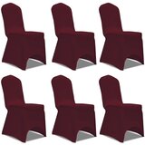  Navlake za Stolice Rastezljive Bordo 6 kom | shoptok.hr