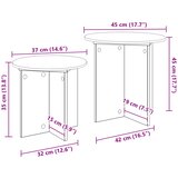  Set pomoćnih stolića 2 pcs Dimljeni Hrast Konstrukcijsko drvo | shoptok.hr