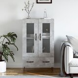 vidaXL Visoka komoda boja betona 69 5 x 31 x 115 cm konstruirano drvo Cijene