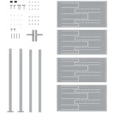  Dvorišna vrata - Vrtna vrata Srebrno 96 x 200 cm Nehrđajući čelik | shoptok.hr