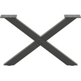 Noge za klub stolić u obliku slova X, 2 kom, antracit, 50 x (30-31) cm, čelik | Shoptok.si