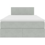  Krevet s od storage Svijetlo siva 120 x 200 cm Baršun | shoptok.hr