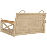  Klupa za ljuljanje bež 63x62x40 cm od poliratana | shoptok.hr