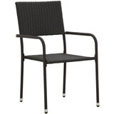  9-dijelni vanjski blagovaonski set od poliratana crni | shoptok.hr