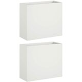  Vrtna saksija 2 kom. Bijela 50 x 20 x 40 cm Čelična vrata | shoptok.hr