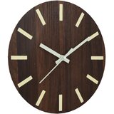  Zidni sat sa svjetlećim oznakama i kazaljkama smeđi Ø 30 cm | shoptok.hr