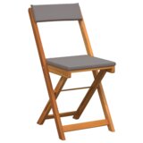 vidaXL 5-delni zložljiv bistro set z blazinami iz trdnega akacijevega lesa | Shoptok.si
