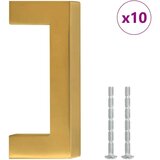  Ručke za ormarić 10 kom zlatne 64 mm od nehrđajućeg čelika | shoptok.hr
