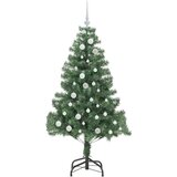 vidaXL Božično drevo med 150 LED z stojalom Zelena 150 cm PVC | Shoptok.si