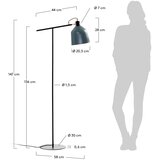 Kave Home Petrolej zelena stojeća svjetiljka s metalnim sjenilom (visina 147 cm) Olimpia – | shoptok.hr