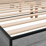  Okvir kreveta boja hrasta 180x200 cm konstruiranog drvo i metal | shoptok.hr