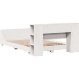  Posteljni okvir brez vzmetnice bel 135x190 cm trdna borovina | Shoptok.si