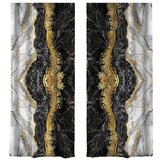 Mila Home Črne/zlate zavese v kompletu 2 ks 140x260 cm – Mila Home Cene