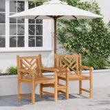vidaXL Vanjske Stolice Smeđa 152 x 63 x 89 cm Masivna tikovina | shoptok.hr