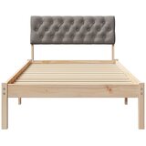  Okvir kreveta Smeđa i taupe 90 x 200 cm Masivna borovina | shoptok.hr