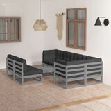  Sedežna garnitura 8-delna z blazinami trdna borovina | Shoptok.si
