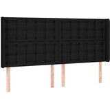  Krevet box spring s madracem LED crni 200x200 cm od tkanine | shoptok.hr