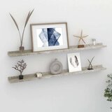 vidaXL Stenska polica 2 kosa betonsko siva 100x9x3 cm, (20765123) | Shoptok.si