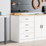  Garažni ormar za odlaganje bijeli 60x51x85 cm masivne borovine | shoptok.hr