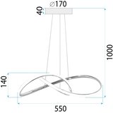 Toolight Viseća LED lampa APP1601-CP GOLD | shoptok.hr
