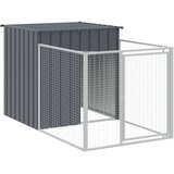  Kućica za pse s igralištem antracit 110 x 201 x 110 cm čelična | Shoptok.si