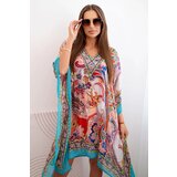 Kesi Włoski Women's beach poncho with a loose fit mint | Shoptok.si