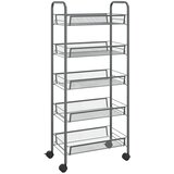  Kuhinjska kolica s 5 razina siva 46 x 26 x 105 cm željezna | Eponuda.com