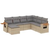 vidaXL 7-dijelni set vrtnih sofa od poliratana s jastucima bež | shoptok.hr