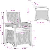  Vrtni set za objed 7 kom. Antracit i krem PP | shoptok.hr