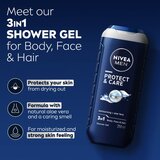 Nivea men protect & care gel za tuširanje za tijelo, lice i kosu 250 ml za muškarce | shoptok.hr