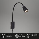 BRILONER 2085-015 - LED dodirna zidna lampa TUSI 1xGU10/5W/230V crna Slike