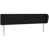  Vzglavje z ušesi črno 183x23x78/88 cm blago, (20794399) | Shoptok.si