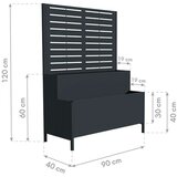  Westman Dekora 5 | Stepenasta čelična žardinjera s re&amp;scaron;etkom | antracit | 40x90x120 Slike