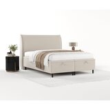 Maison de Rêve Bež tapecirani bračni krevet s prostorom za odlaganje 200x200 cm Pearl – | shoptok.hr