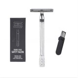 INF Moški klasični varnostni brivnik iz cinkove zlitine s krtačo Silver, (5000287154) | Shoptok.si