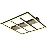 Globo LED stropna svjetiljka Froomy (30 W, D x Š x V: 45 x 45 x 5,5 cm, Smeđa, Topla bijela) | shoptok.hr