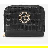 Kesi Women's Wallet Natural Leather Animal Pattern Small Nobo Black Cene