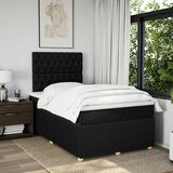  Krevet s oprugama i madracem crni 120 x 200cm od tkanine | shoptok.hr