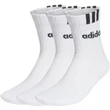 3-Stripes Linear Half-Crew Cushioned Socks 3 Pairs Bijela