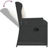  5-dijelna vrtna garnitura od poliratana s jastucima crna 55 x 67 x 95 cm | Shoptok.si