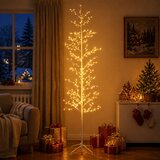  Božićno drvce s izgledom breze Bijela 47 x 240 cm Čelik | shoptok.hr