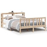 vidaXL Posteljni okvir z vzglavjem 120x200 cm trdna borovina, (21292443) | Shoptok.si