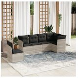 vidaXL 6-dijelni set vrtnih sofa od poliratana s jastucima svjetlosivi | shoptok.hr