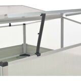 vidaXL Staklenik smeđi 100 x 100 x 85 cm od pocinčanog čelika | shoptok.hr