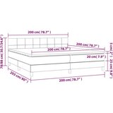 S oprugama i madracem tamnoplavi 200x200 cm baršunasti | shoptok.hr