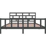  Posteljni okvir siv iz borovine 200x200 cm, (20644172) | Shoptok.si