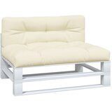  Jastuci za palete 2 kom krem od tkanine Krema 120 x 80 x 12 cm | Shoptok.si