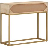  Konzolni stol 90 x 30 x 76 cm od masivnog drva manga i željeza - 90 x 30 x 76 cm 1 s 2 ladice 1 | shoptok.hr