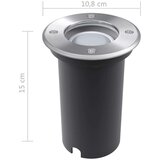 vidaXL Zunanje LED talne svetilke 3 kosi okrogle Cene